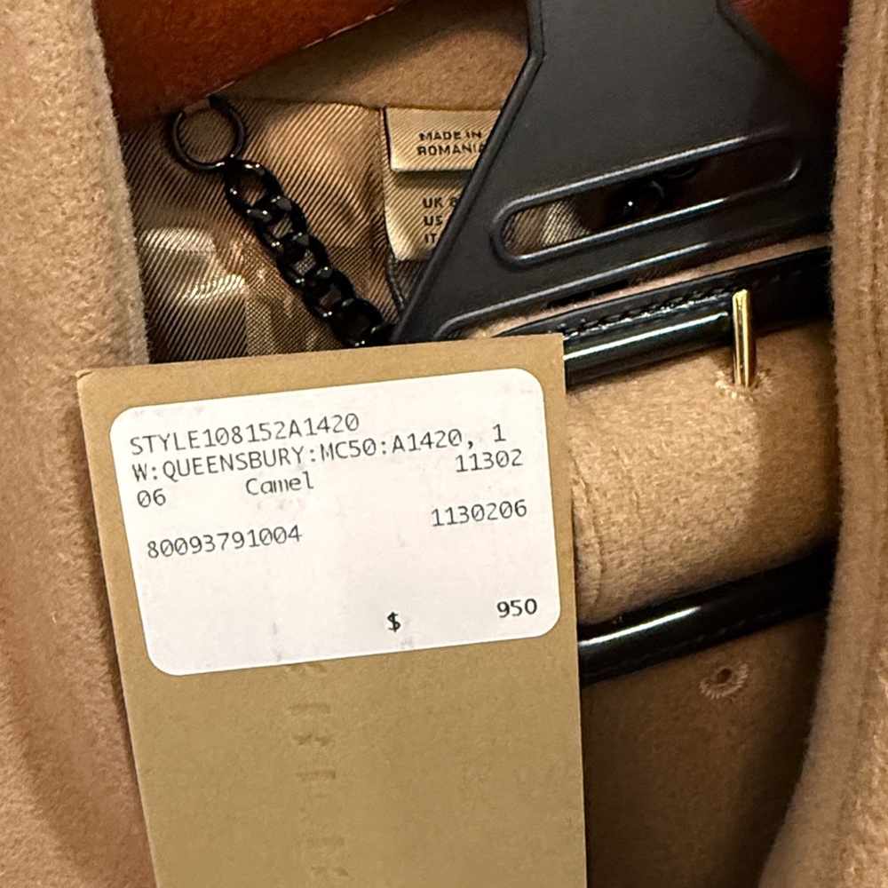 Burberry Queensbury Women’s Wool and Cashmere Coat-Size 6-Authentic-NWT - Picture 9 of 13